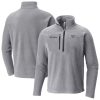 Columbia Brooklyn Nets Gray Unique Fast Trek III Half Zip Fleece Pullover