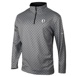 Columbia Brooklyn Nets Gray Omni Wick Wickhams Hills Unique Quarter Zip Pullover Top