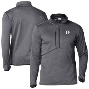 Columbia Brooklyn Nets Gray Park View Half Zip Top Unique