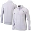 Columbia Brooklyn Nets Gray/White Omni Wick Even Lie Quarter Trendy Zip Pullover