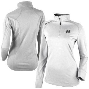 Columbia Brooklyn Nets Women's White Omni Elegant Wick Shotgun 2.0 Quarter Zip Pullover Top