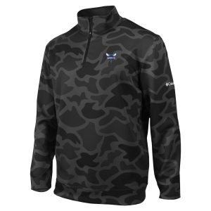 Columbia Charlotte Hornets Black Omni Wick Wickhams Hills Quarter Zip Chic Pullover Top