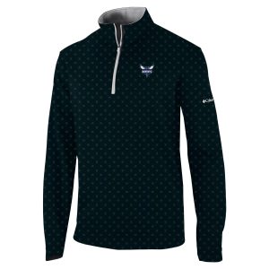 Columbia Charlotte Chic Hornets Black Omni Wick Wickhams Hills Quarter Zip Pullover Top