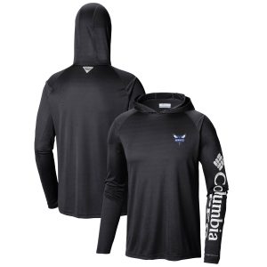 Columbia Charlotte Gorgeous Hornets Black Terminal Tackle Long Sleeve Hoodie T Shirt