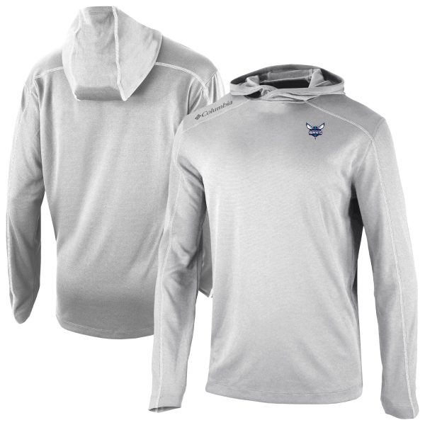 Columbia Charlotte Hornets Gray Omni Trendy Wick Shotgun Pullover Hoodie