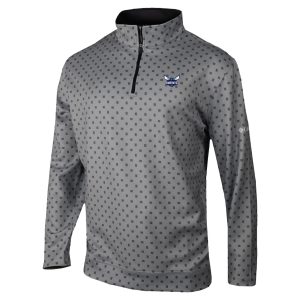 Columbia Charlotte Hornets Gray Omni Wick Wickhams Hills Quarter Zip Pullover Gorgeous Top