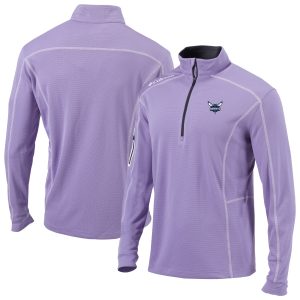 Columbia Charlotte Hornets Lavender Omni Wick Shotgun Quarter Zip Eye - catching Pullover