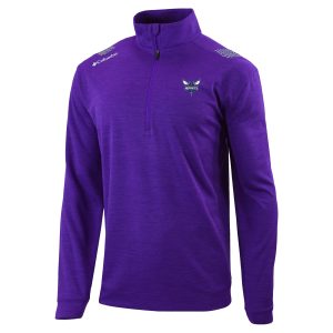 Columbia Charlotte Hornets Purple Oakland Downs Quarter Chic Zip Pullover