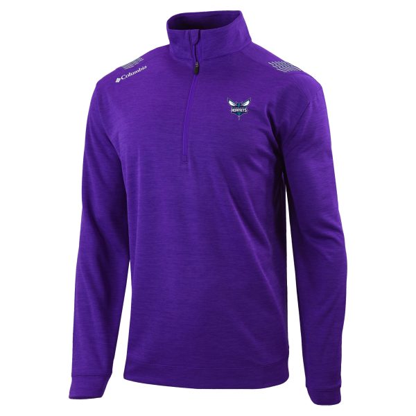 Columbia Charlotte Hornets Purple Oakland Downs Quarter Chic Zip Pullover