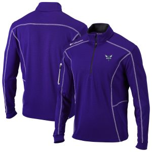Columbia Charlotte Hornets Purple Omni Wick Fabulous Shotgun Quarter Zip Pullover