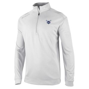 Columbia Chic Charlotte Hornets White Oakland Downs Quarter Zip Pullover