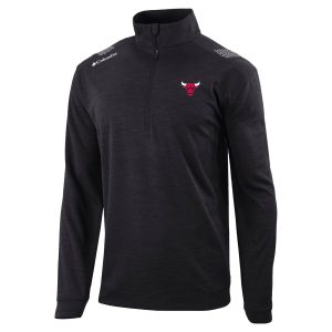Columbia Chicago Bulls Black Oakland Downs Quarter Zip Gorgeous Pullover