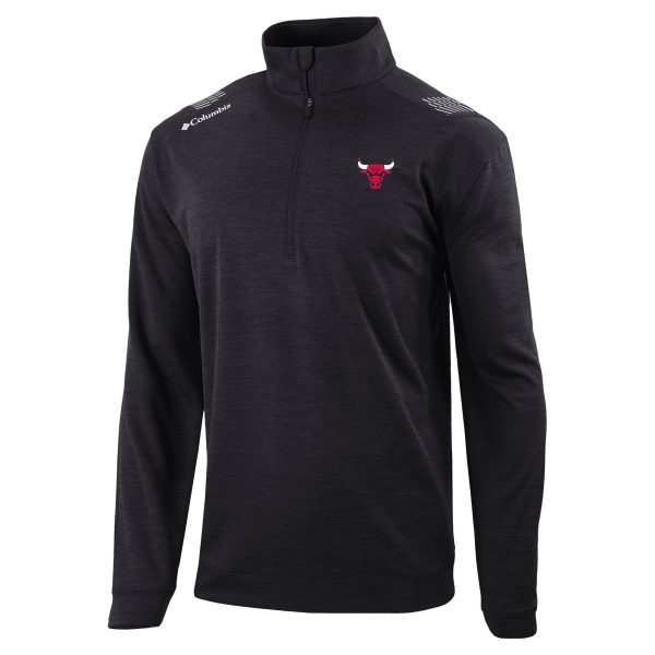 Columbia Chicago Bulls Black Oakland Downs Quarter Zip Gorgeous Pullover