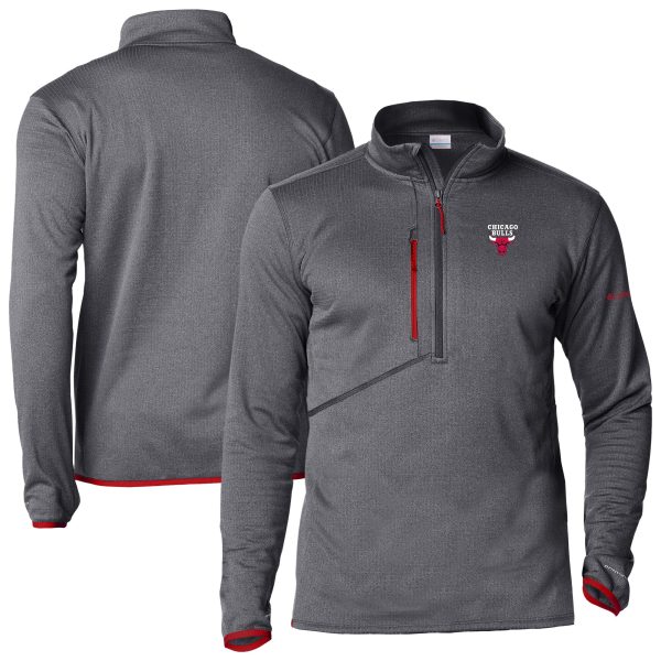 Columbia Chicago Bulls Gray Park View Chic Half Zip Top