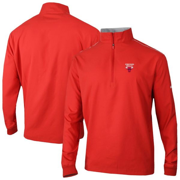 Columbia Chicago Trendy Bulls Red Bogey's Paradise Quarter Zip Pullover