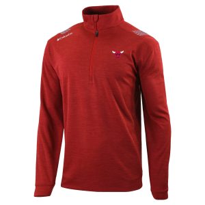 Columbia Chicago Bulls Red Oakland Trendy Downs Quarter Zip Pullover