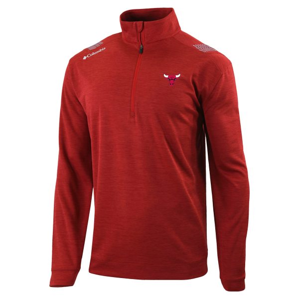 Columbia Chicago Bulls Red Oakland Trendy Downs Quarter Zip Pullover