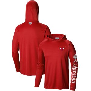 Columbia Chicago Bulls Red Terminal Tackle Long Sleeve Hoodie Gorgeous T Shirt