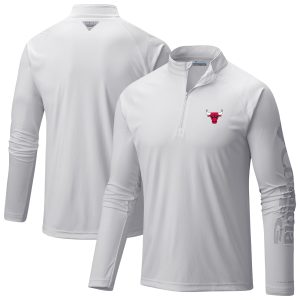 Columbia Chicago Bulls White Terminal Tackle Raglan Omni Chic Shade Quarter Zip Jacket