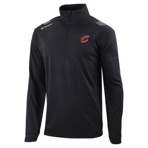Columbia Cleveland Cavaliers Black Oakland Downs Quarter Zip Pullover Premium
