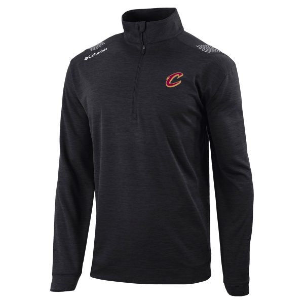 Columbia Cleveland Cavaliers Black Oakland Downs Quarter Zip Pullover Premium