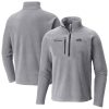 Columbia Cleveland Cavaliers Gray Fast Trek III Half Zip Fleece Pullover Trendy