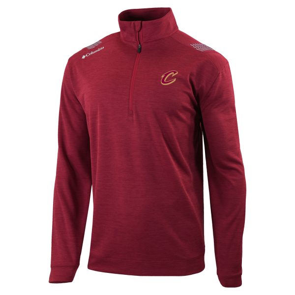 Columbia Unique Cleveland Cavaliers Wine Oakland Downs Quarter Zip Pullover