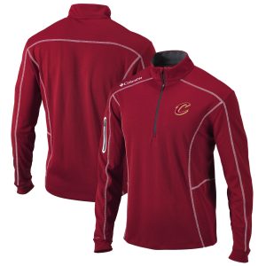 Columbia Cleveland Cavaliers Chic Wine Omni Wick Shotgun Quarter Zip Pullover Top