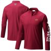 Columbia Cleveland Cavaliers Wine Terminal Tackle Raglan Omni Shade Quarter Trendy Zip Jacket