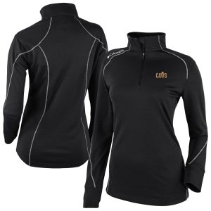 Columbia Cleveland Cavaliers Chic Women's Black Omni Wick Shotgun 2.0 Quarter Zip Pullover Top
