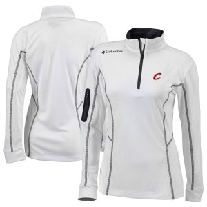 Columbia Cleveland Cavaliers Women's White Unique Omni Wick Shotgun Quarter Zip Pullover Top