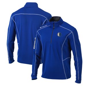 Columbia Dallas Mavericks Blue Team Trendy Shotgun Quarter Zip Pullover Jacket