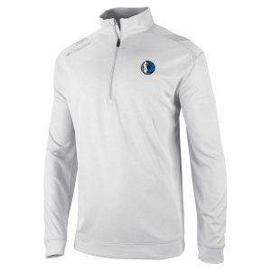 Columbia Dallas Mavericks White Oakland Downs Quarter Zip Pullover Stylish