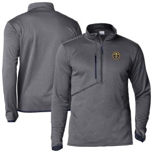 Columbia Denver Nuggets Gray Trendy Park View Half Zip Top