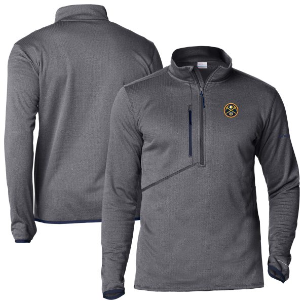 Columbia Denver Nuggets Gray Trendy Park View Half Zip Top