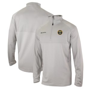 Columbia Denver Nuggets Heather Gray Omni Wick Rockin' It Quarter Zip Trendy Pullover Top