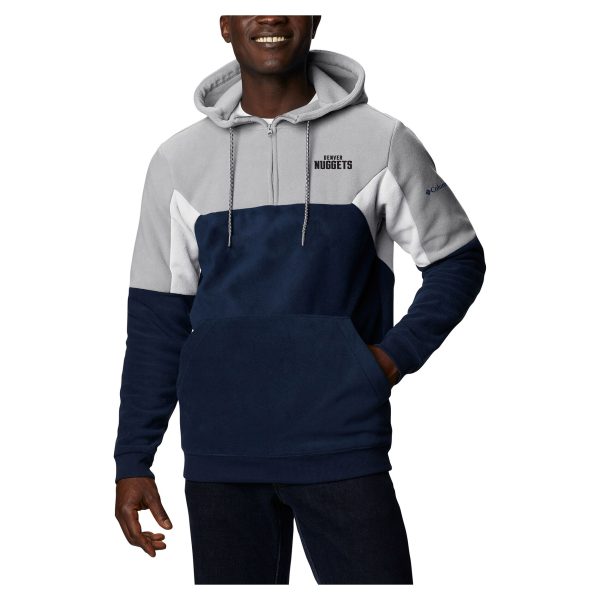 Columbia Denver Nuggets Navy Lodge Premium Quarter Zip Hoodie