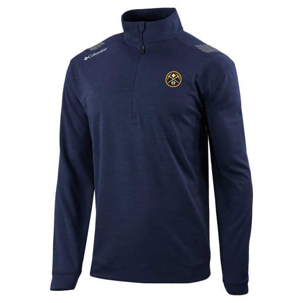 Columbia Unique Denver Nuggets Navy Oakland Downs Quarter Zip Pullover