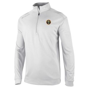 Columbia Denver Nuggets White Oakland Downs Quarter Zip Pullover Premium
