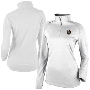Columbia Denver Nuggets Women's White Omni Wick Shotgun 2.0 Fabulous Quarter Zip Pullover Top
