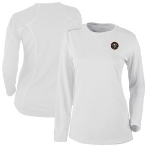 Columbia Denver Nuggets Stylish Women's White Omni Wick Shotgun Pullover Top