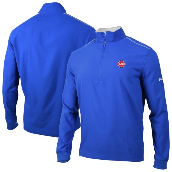 Columbia Detroit Pistons Blue Bogey's Paradise Quarter Zip Pullover Unique