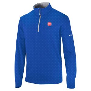 Columbia Detroit Pistons Gorgeous Blue Omni Wick Wickhams Hills Quarter Zip Pullover Top