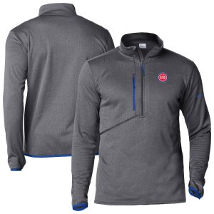 Columbia Detroit Pistons Gray Park View Half Gorgeous Zip Top