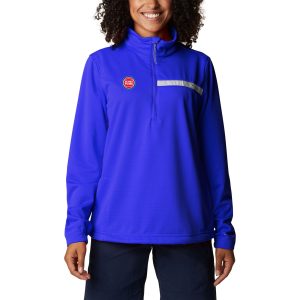 Columbia Detroit Pistons Eye - catching Women's Blue Skiff Guide Fleece Pullover Top