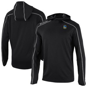 Columbia Premium Golden State Warriors Black Omni Wick Shotgun Pullover Hoodie
