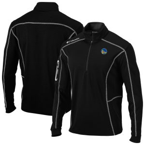 Columbia Golden State Warriors Black Omni Wick Shotgun Quarter Zip Gorgeous Pullover