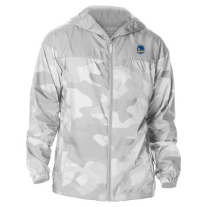 Columbia Golden State Warriors Gray Camo Flash Challenger Windbreaker Full Zip Eye - catching Jacket