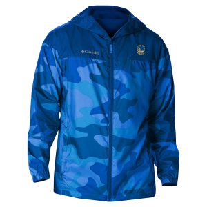 Columbia Golden State Warriors Royal Camo Flash Challenger Windbreaker Premium Full Zip Jacket