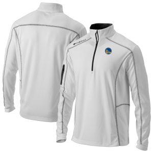 Columbia Golden State Warriors Chic White Omni Wick Shotgun Quarter Zip Pullover